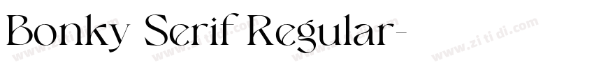 Bonky Serif Regular字体转换 Bonky Serif Regular字体转换